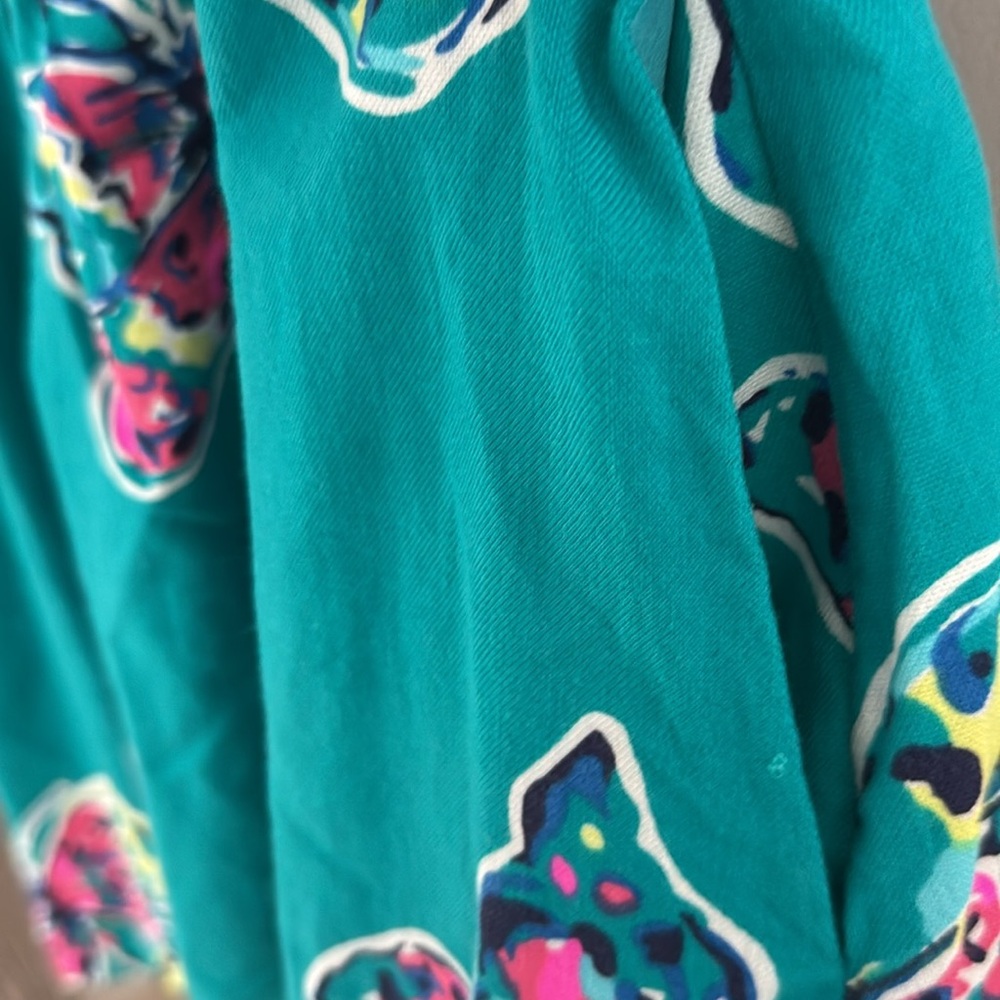 Lilly Pulitzer Teal Butterfly Print Dress size 2 pre owned Used - Picture 7 of 10